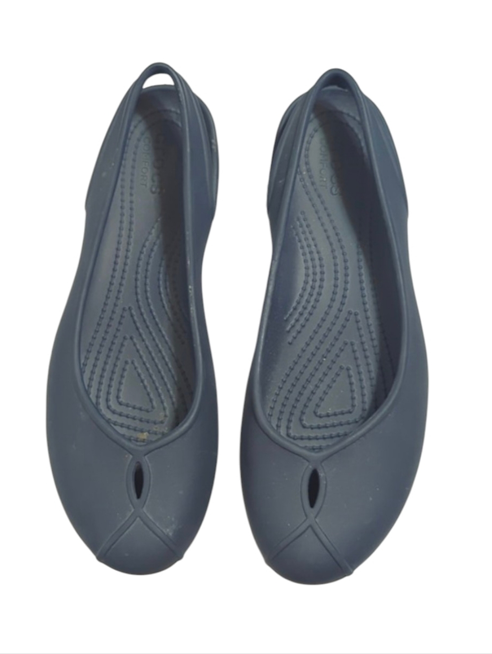 Crocs Women's Shoes Olivia II Navy Blue Slingbacks Flats Slip On Gardening sz 10